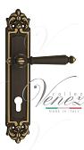 Дверная ручка Venezia на планке PL96 мод. Pellestrina (темная бронза) под цилиндр