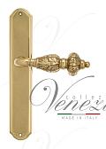 Дверная ручка Venezia на планке PL02 мод. Lucrecia (полир. латунь) проходная